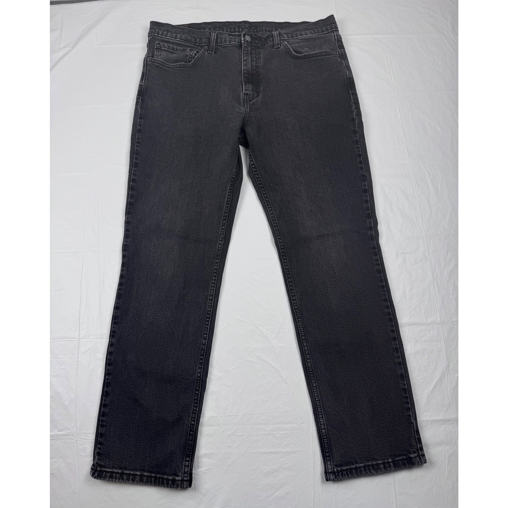 Levis 511 Slim Fit Jeans Mens 36x30 Faded Black Denim Pants 04511-4406